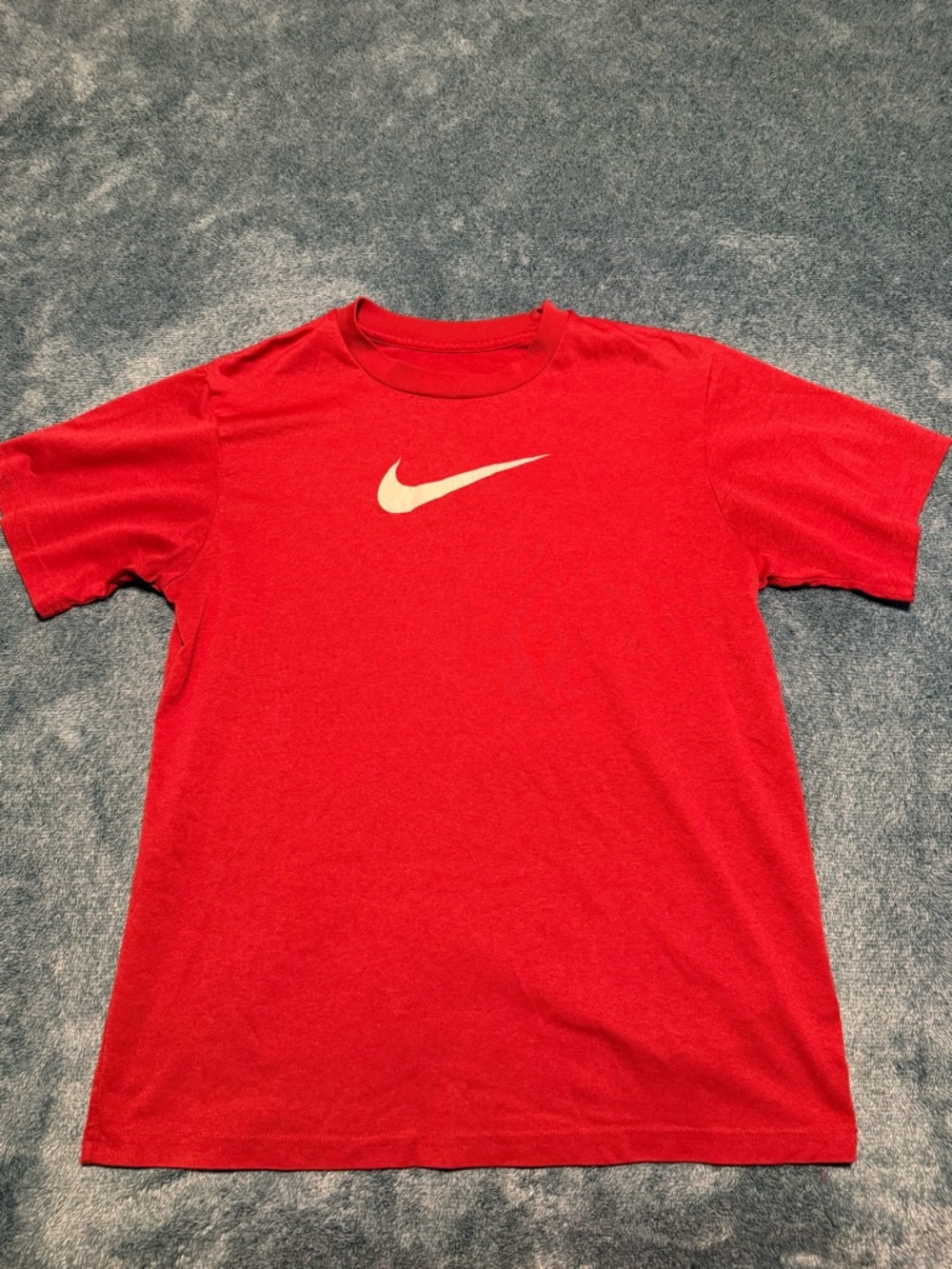 Nike Boys' Red Short Sleeve Logo Tee Size Large